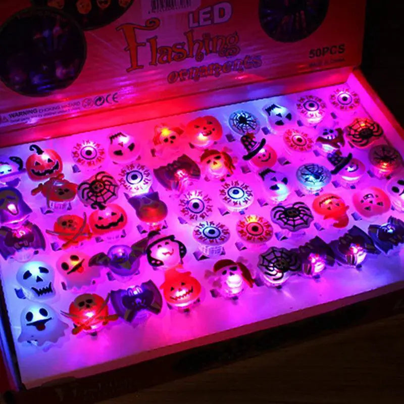 LED Halloween And Christmas Finger Rings For Celebrations