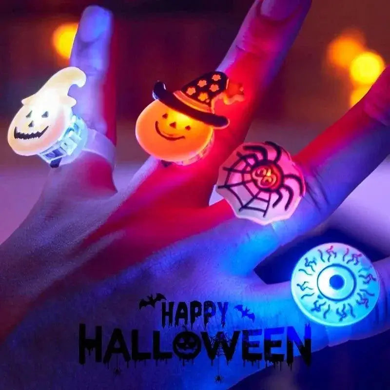 LED Halloween And Christmas Finger Rings For Celebrations