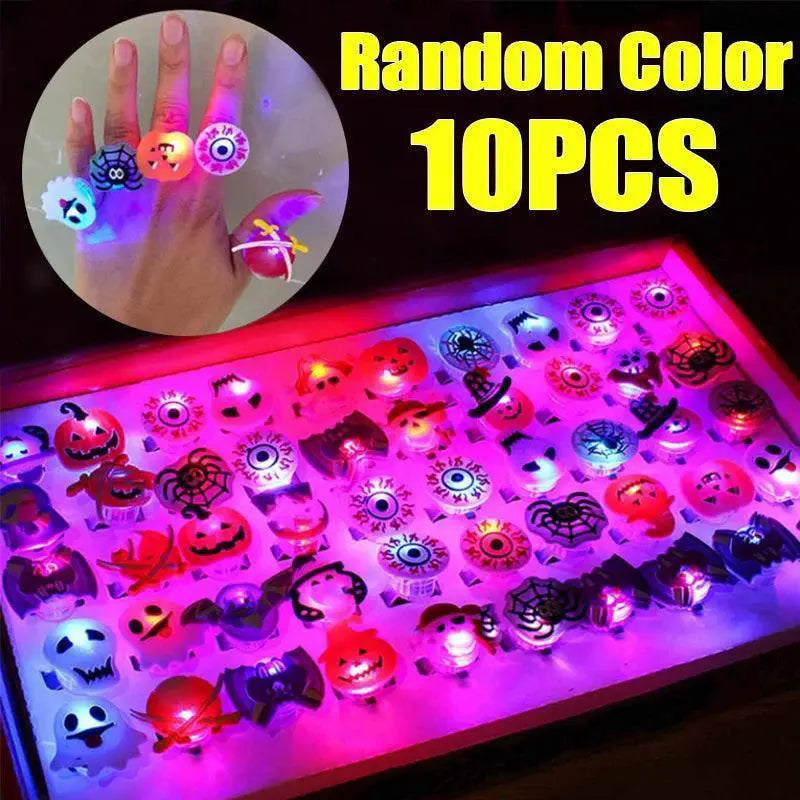 LED Halloween And Christmas Finger Rings For Celebrations