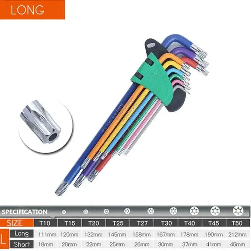 Long Arm Allen Key Set Hex Spanner for Bicycle Repair