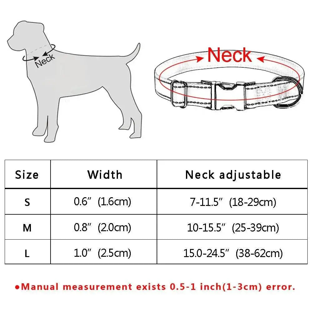 Customized Reflective Nylon Dog Collar for Safety and Style