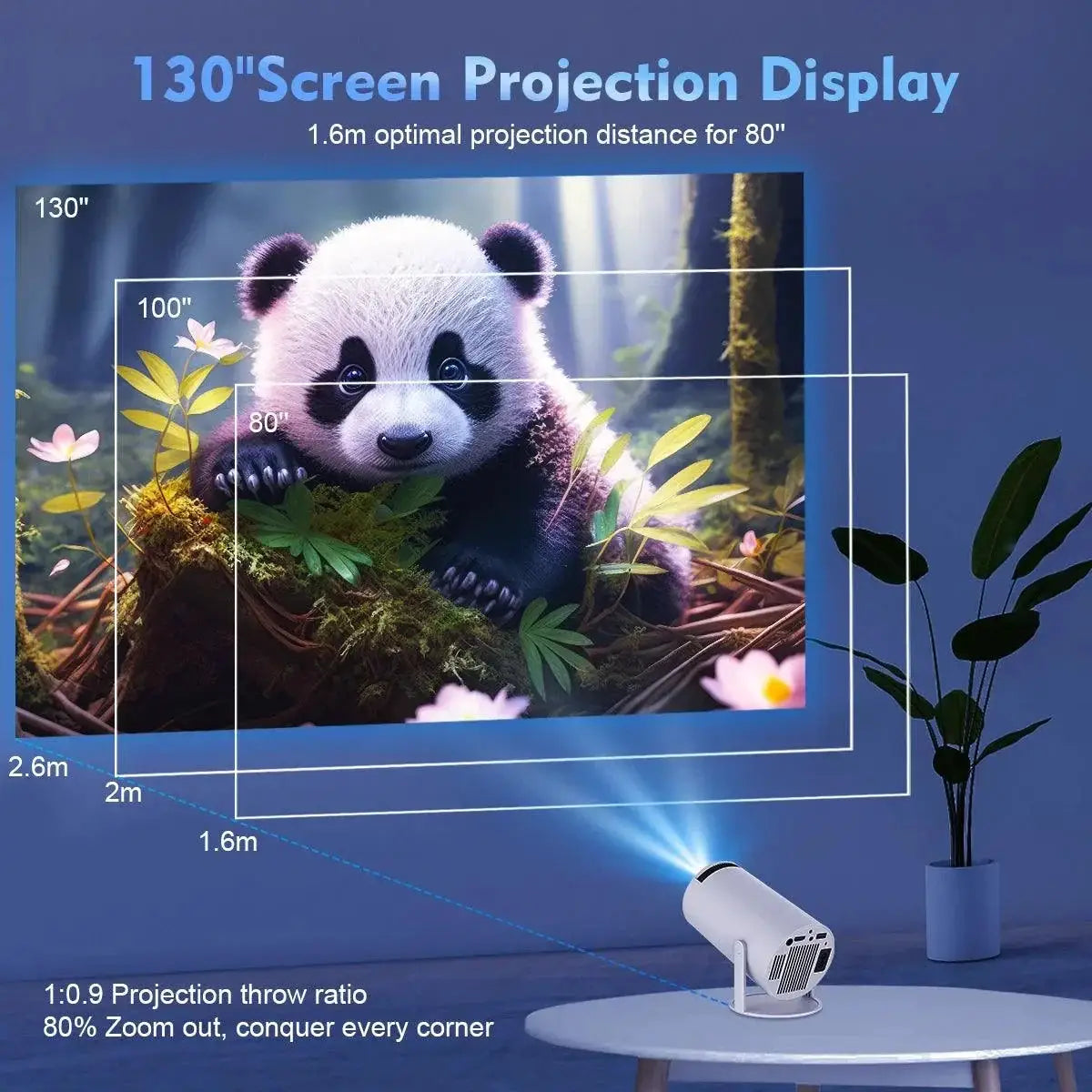 Magcubic Projector Android 11 4K 1280x720P HY300 Portable