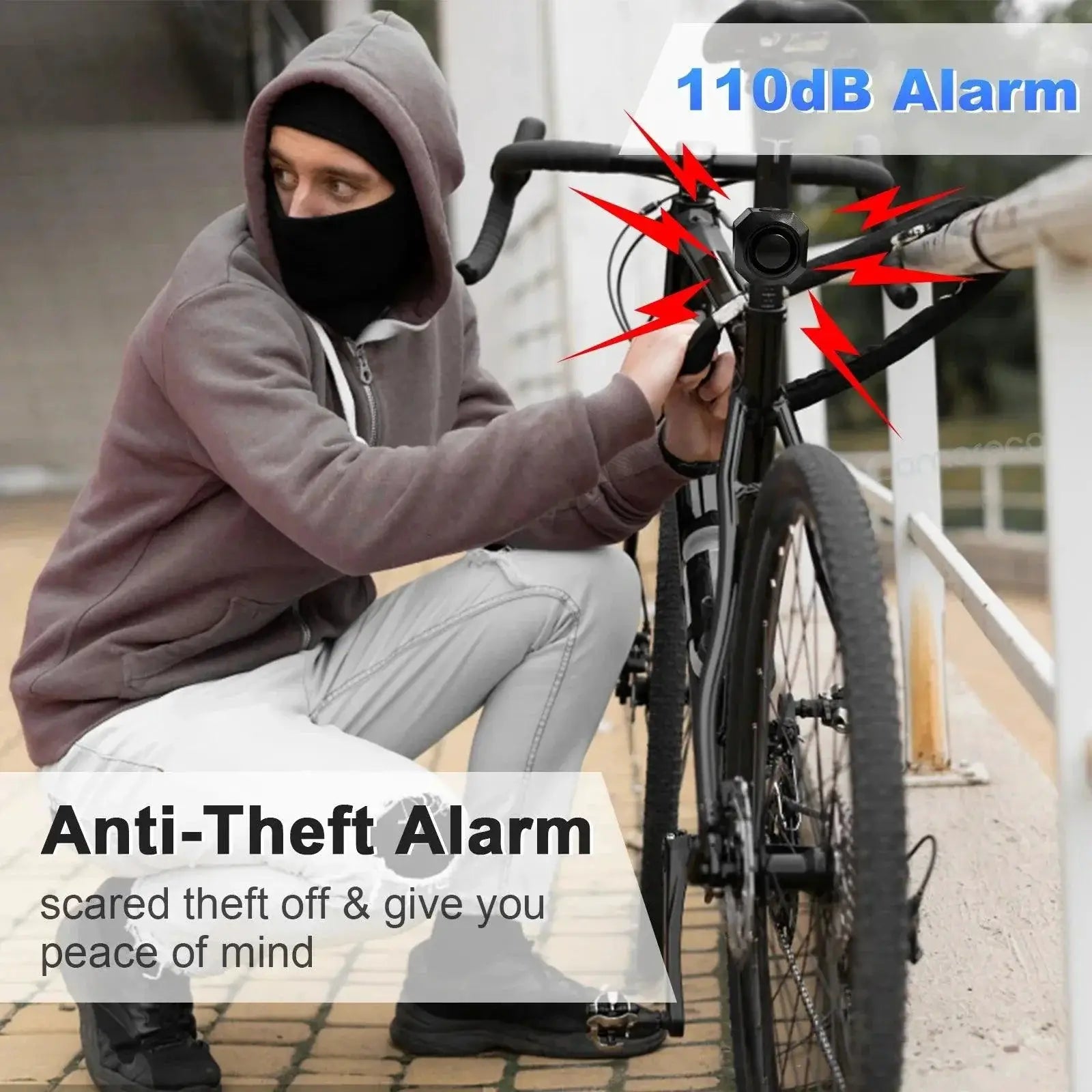Camaroca Bike Burglar Alarm Wireless Security System Device
