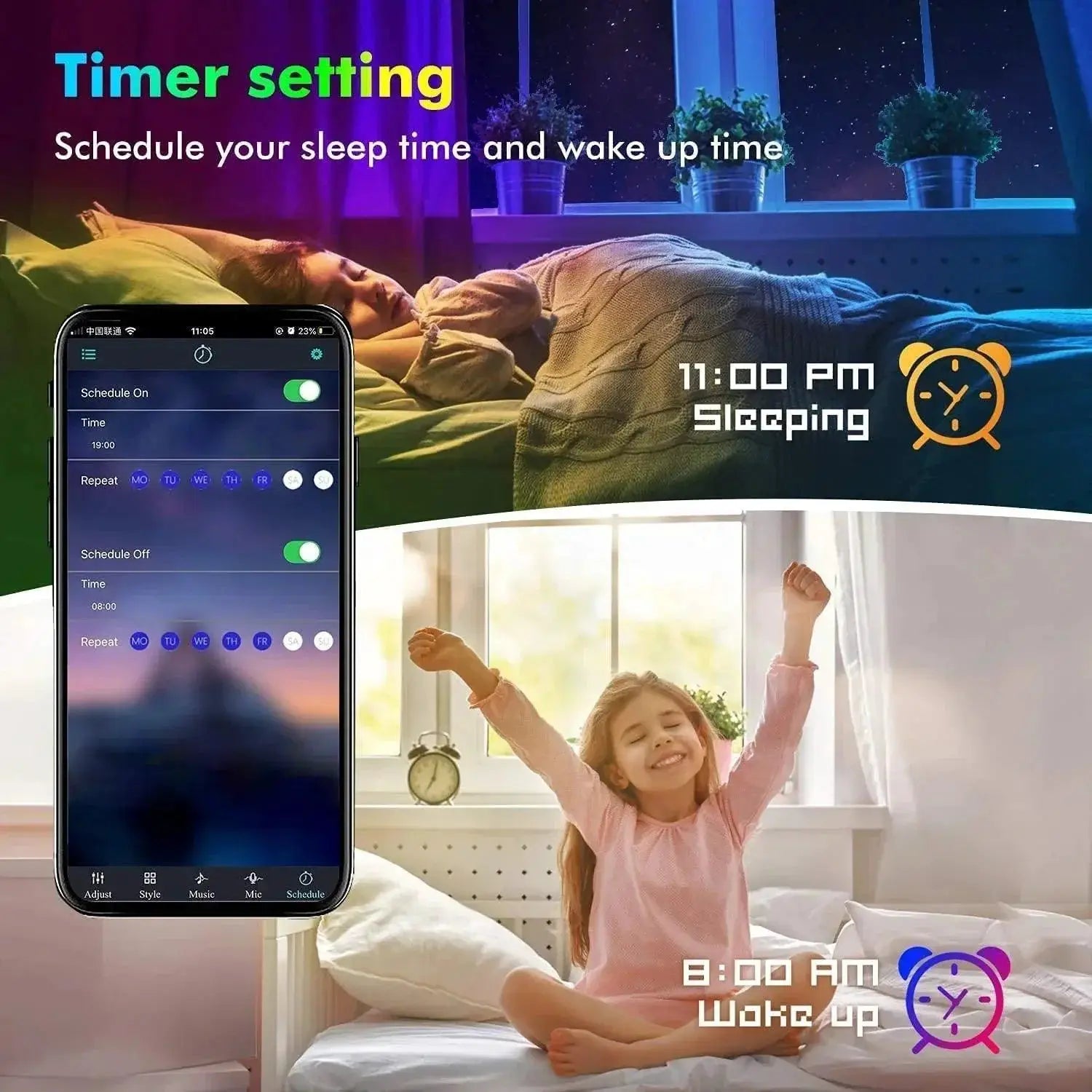 USB RGB LED Light Strip With Smart Control For Home Office