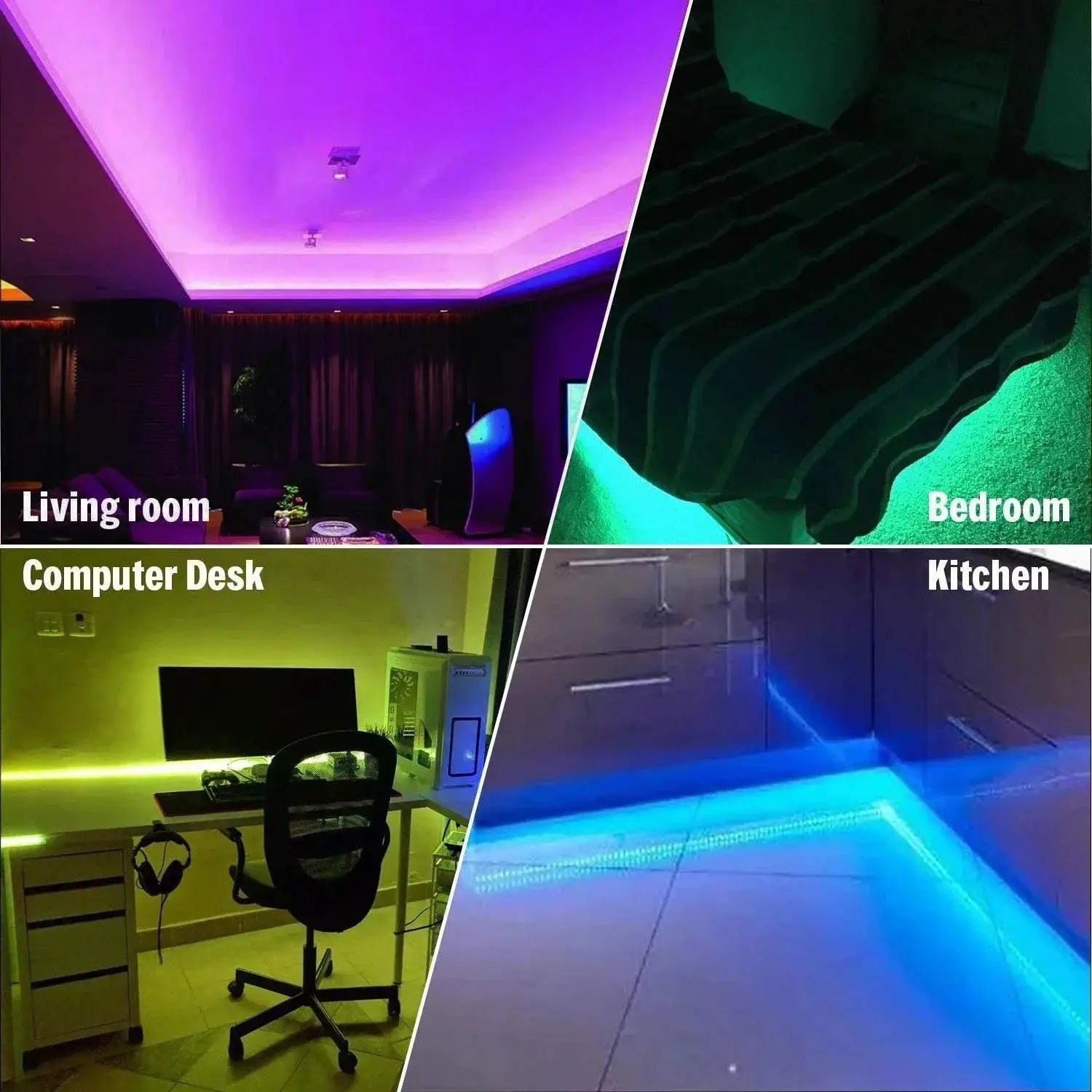 USB RGB LED Light Strip With Smart Control For Home Office