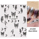 Easy Apply Nail Decals Butterfly Flames
