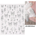 Easy Apply Nail Decals Butterfly Flames