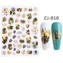 Easy Apply Nail Decals Butterfly Flames