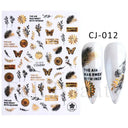 Easy Apply Nail Decals Butterfly Flames