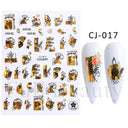 Easy Apply Nail Decals Butterfly Flames