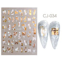 Easy Apply Nail Decals Butterfly Flames