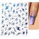 Easy Apply Nail Decals Butterfly Flames