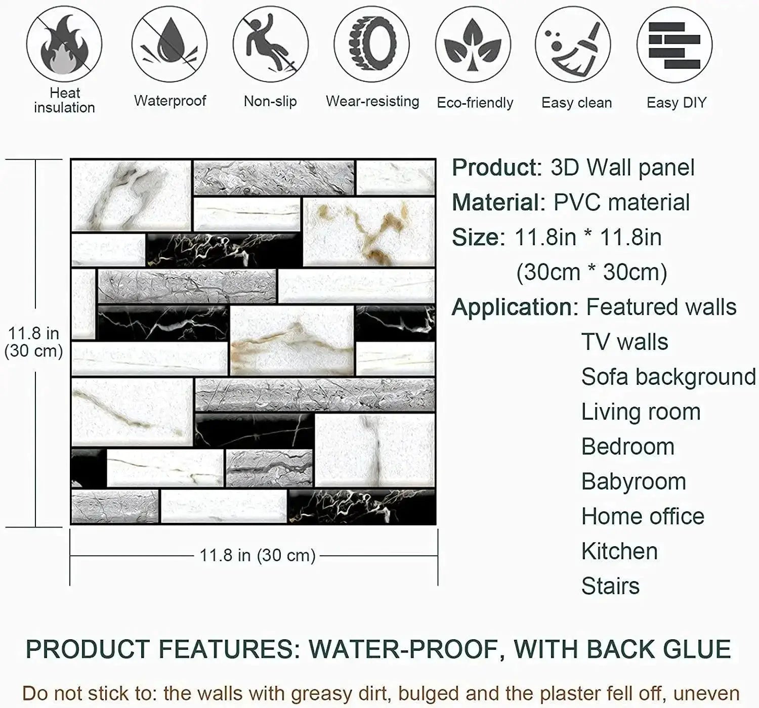 3D Brick Wall Sticker Set For Stylish Home Makeover