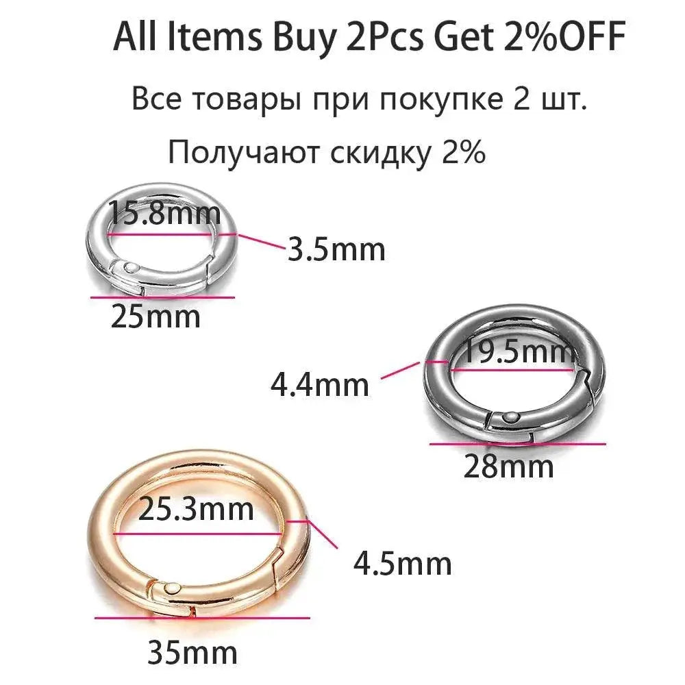 Metal O Ring Spring Clasps for DIY Jewelry Making Essentials