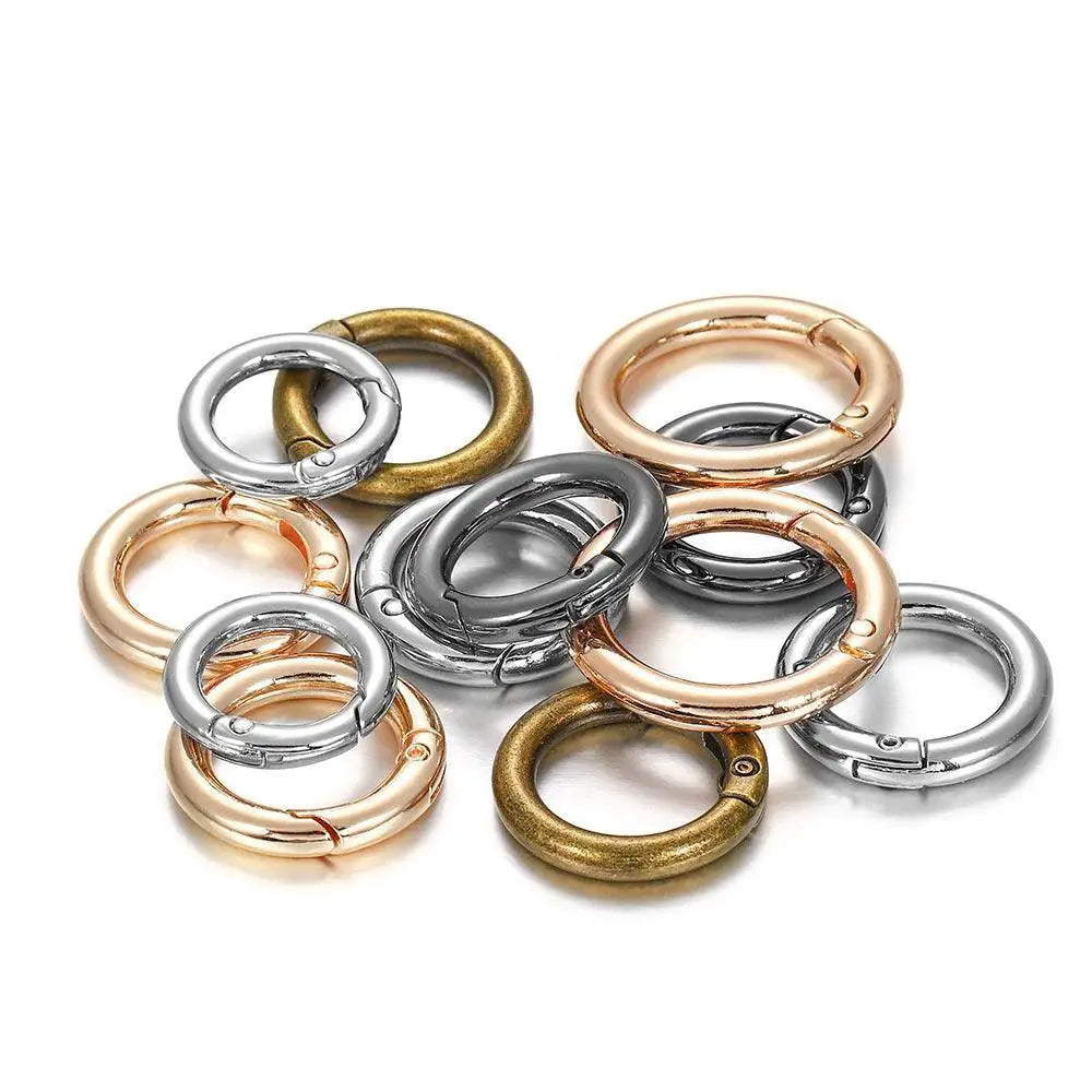 Metal O Ring Spring Clasps for DIY Jewelry Making Essentials