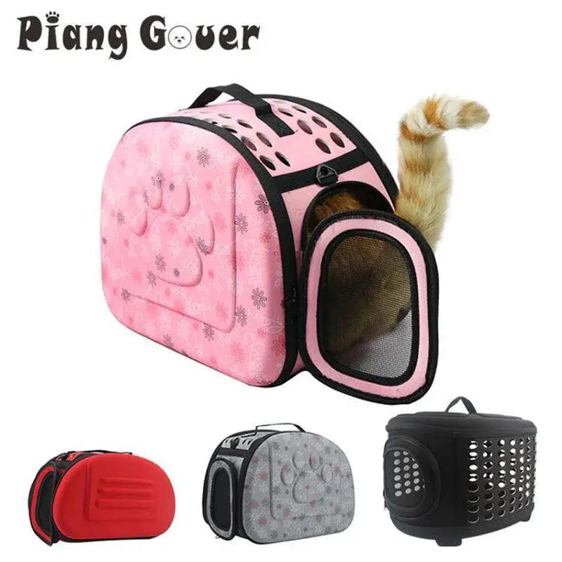 Pet Travel Bag Foldable Carrier With Mesh Strap For Pets