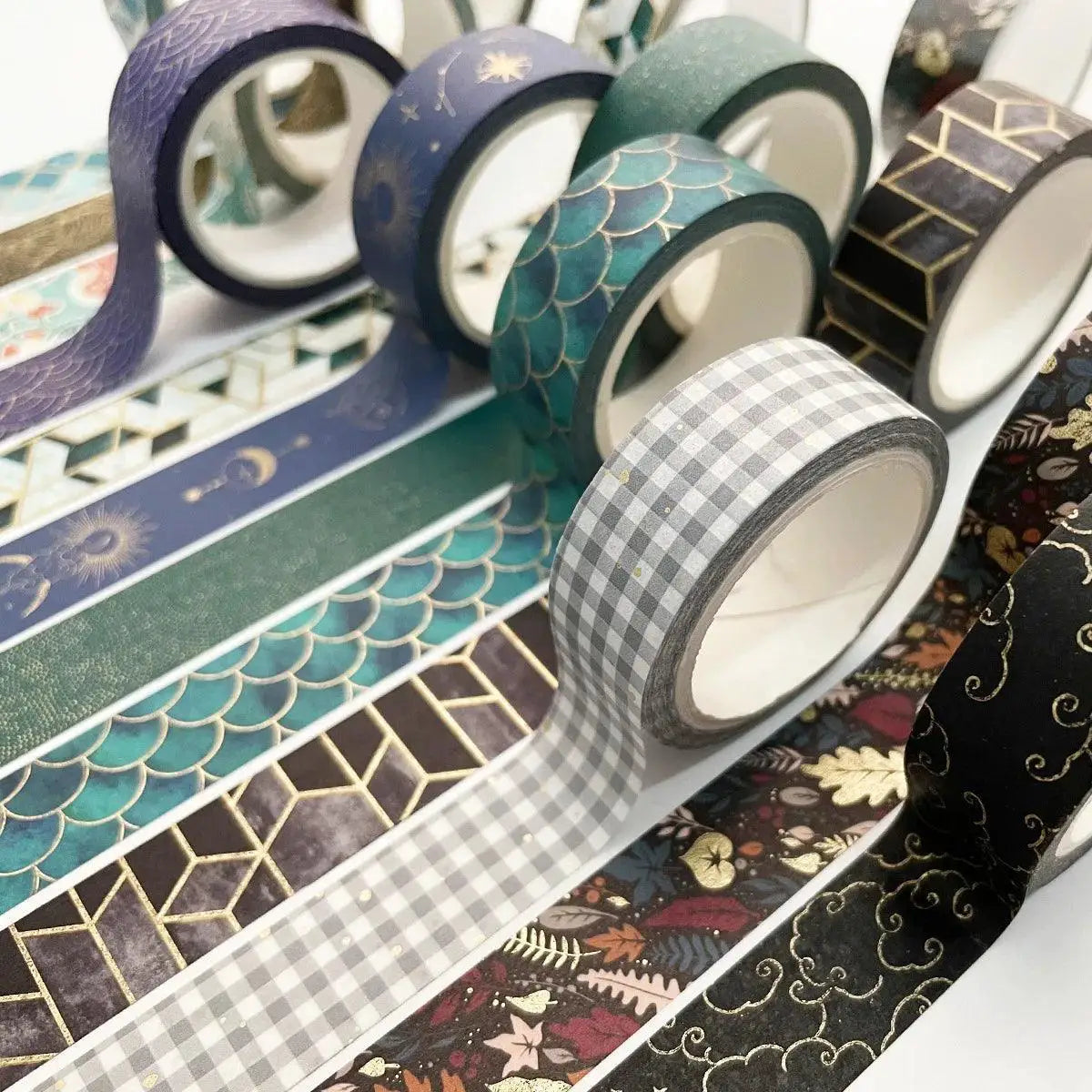 Pastel Plaid Geometry Washi Tape Colorful Crafting Essential