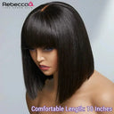 Natural Look Bob Wig for Women Bangs