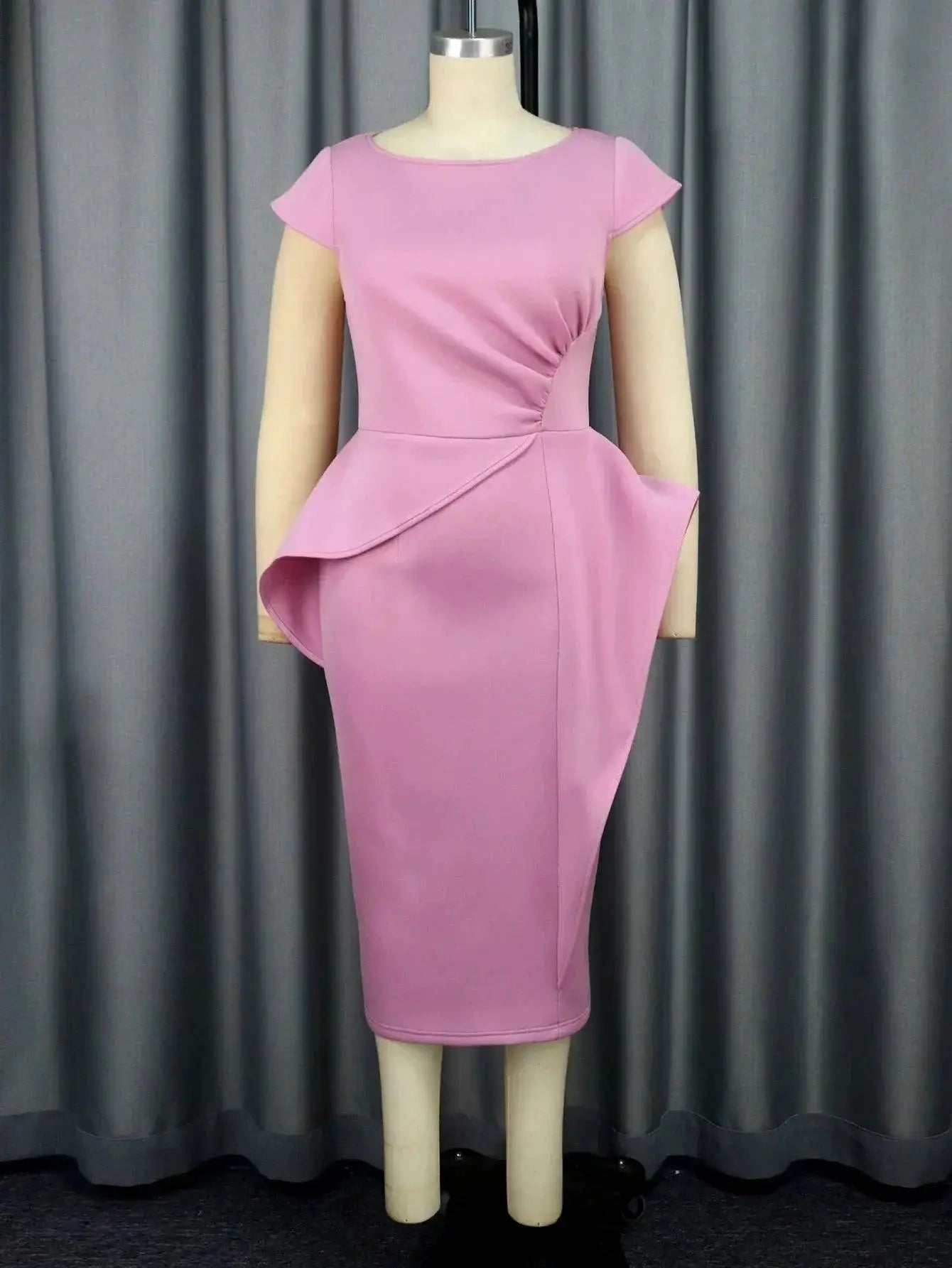 Lavender Ruffle Evening Gown For Special Occasions