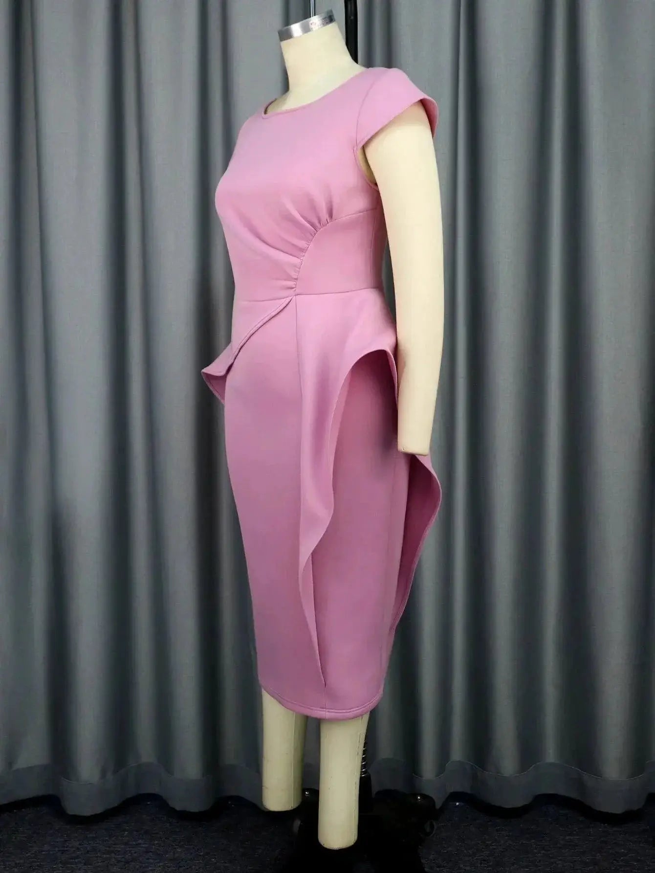 Lavender Ruffle Evening Gown For Special Occasions