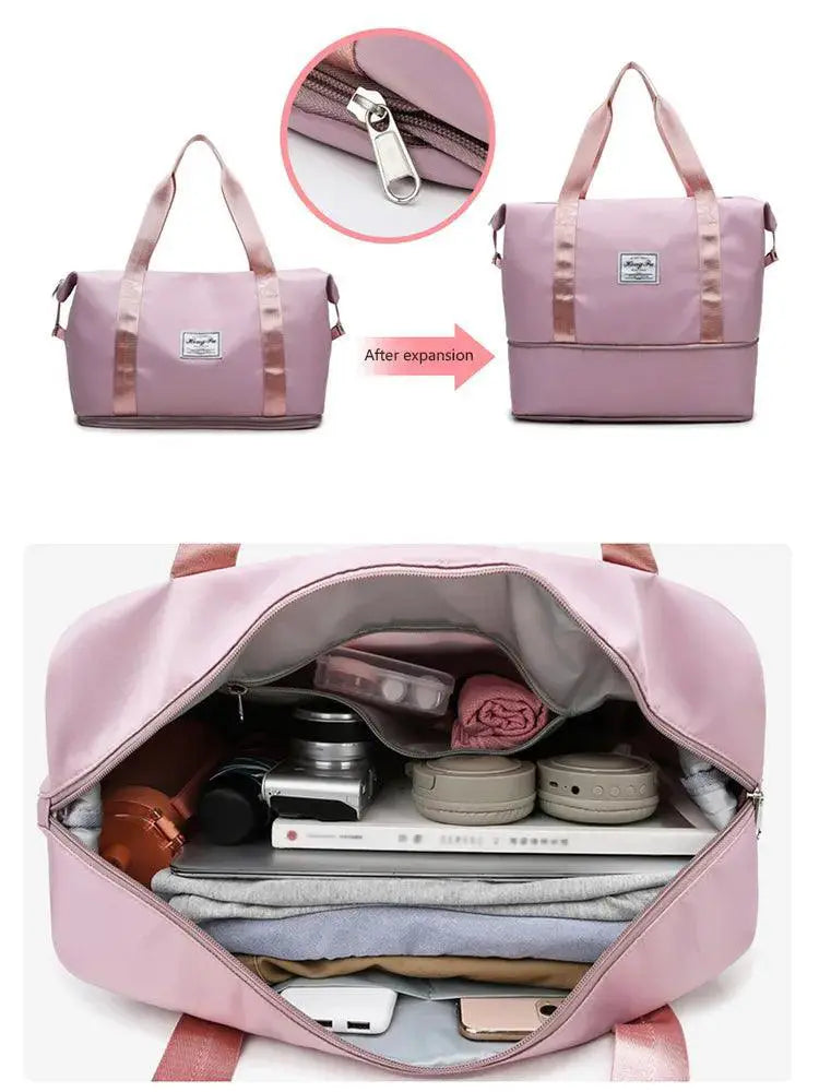 Waterproof Gym Tote Carry On Duffle Bag For Active Women