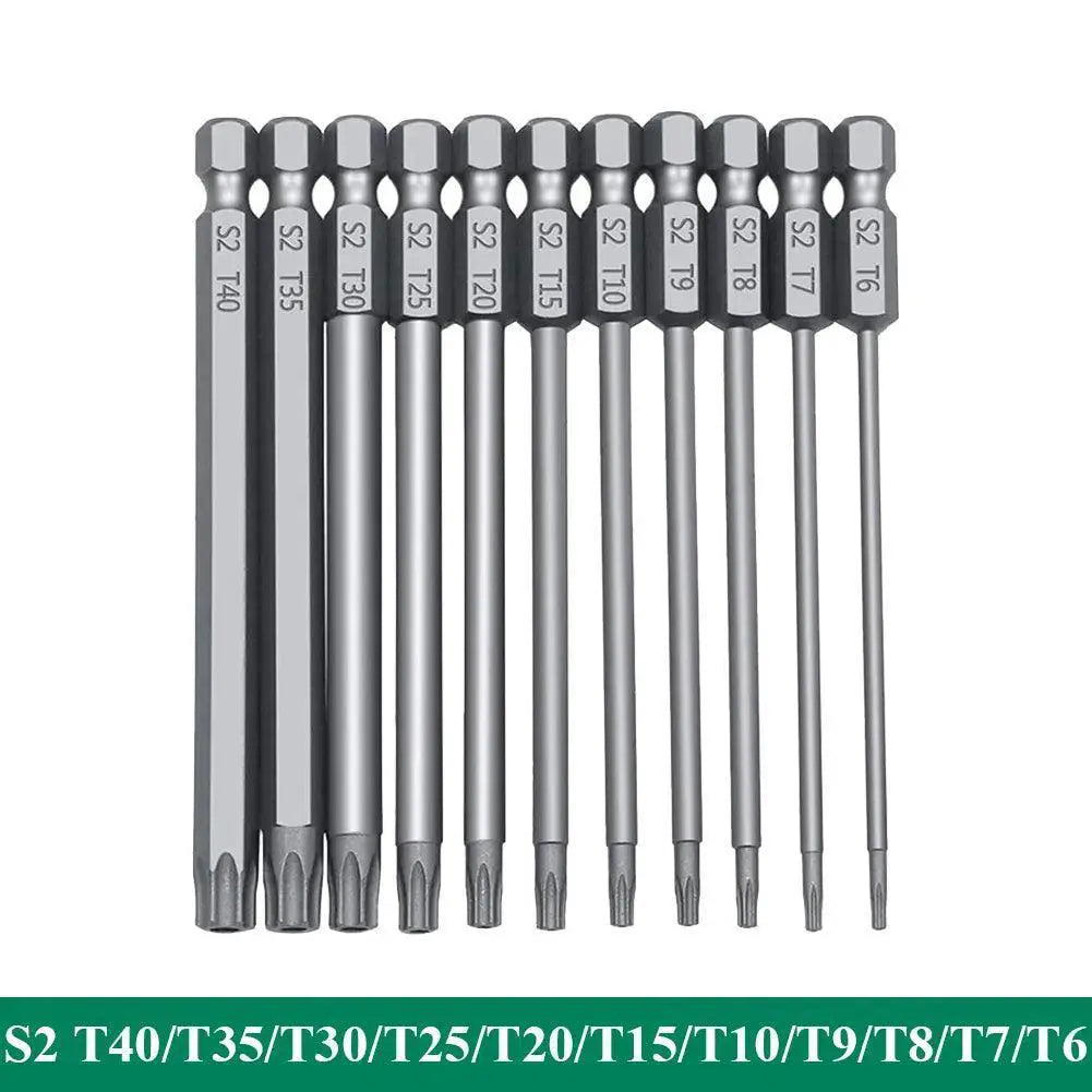 11 Piece Magnetic Tamper Proof Torx Screwdriver Bit Set