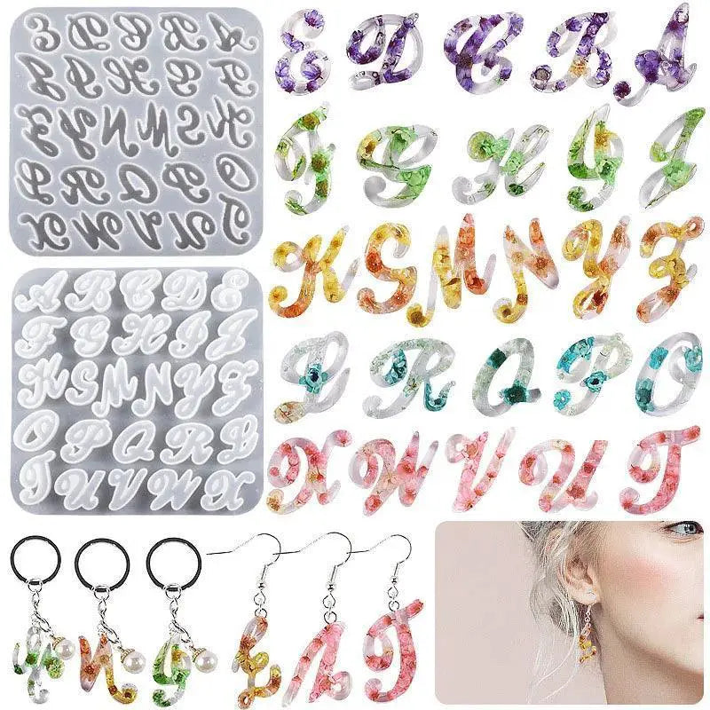 Alphabet Silicone Mold for Crafting Custom Resin Jewelry