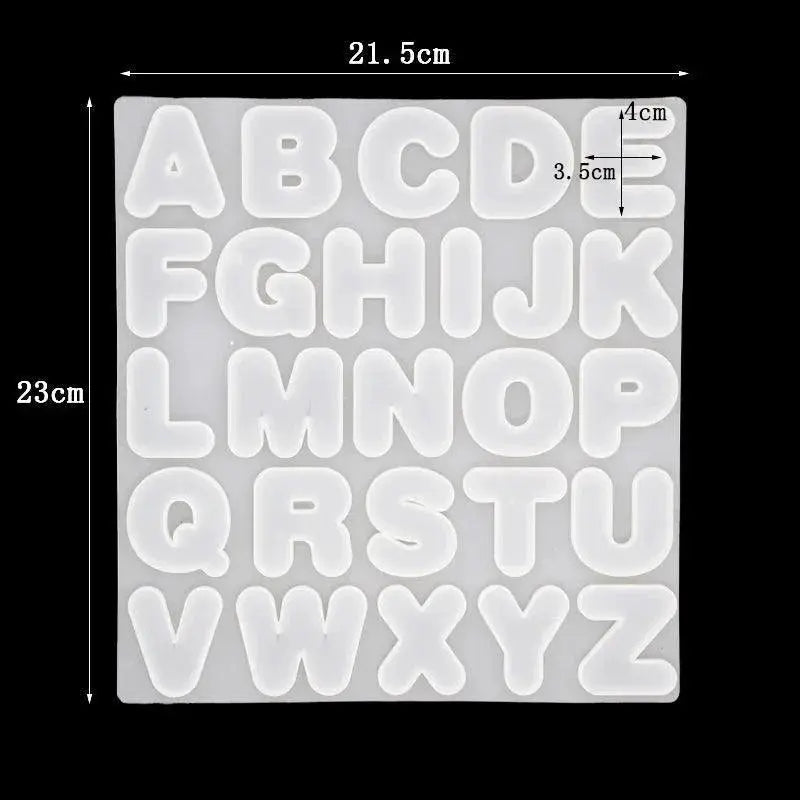 Alphabet Silicone Mold for Crafting Custom Resin Jewelry