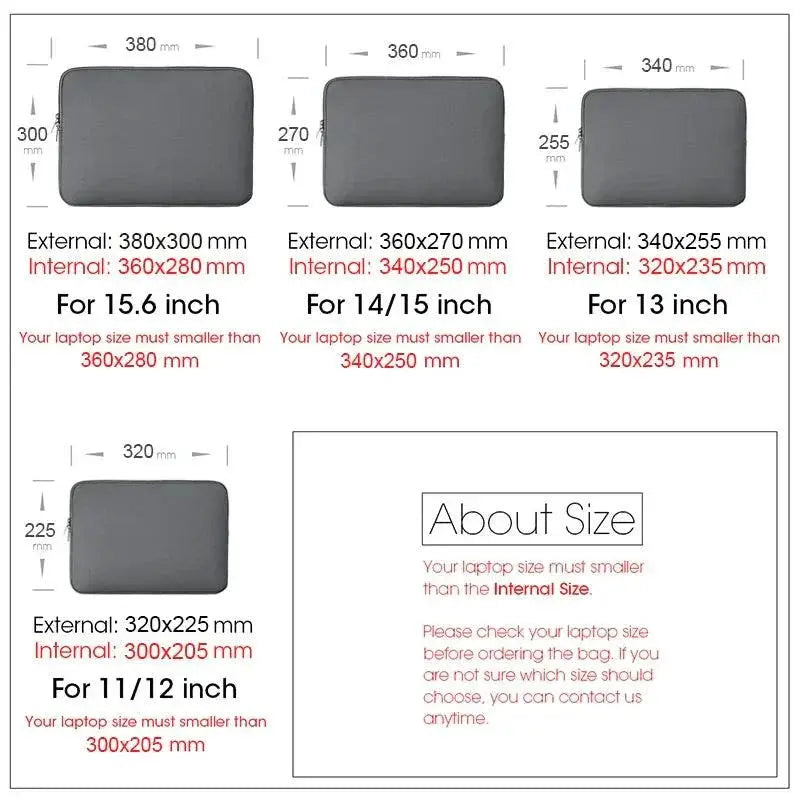 Portable Laptop Sleeve Bag With 360 Degree Protection