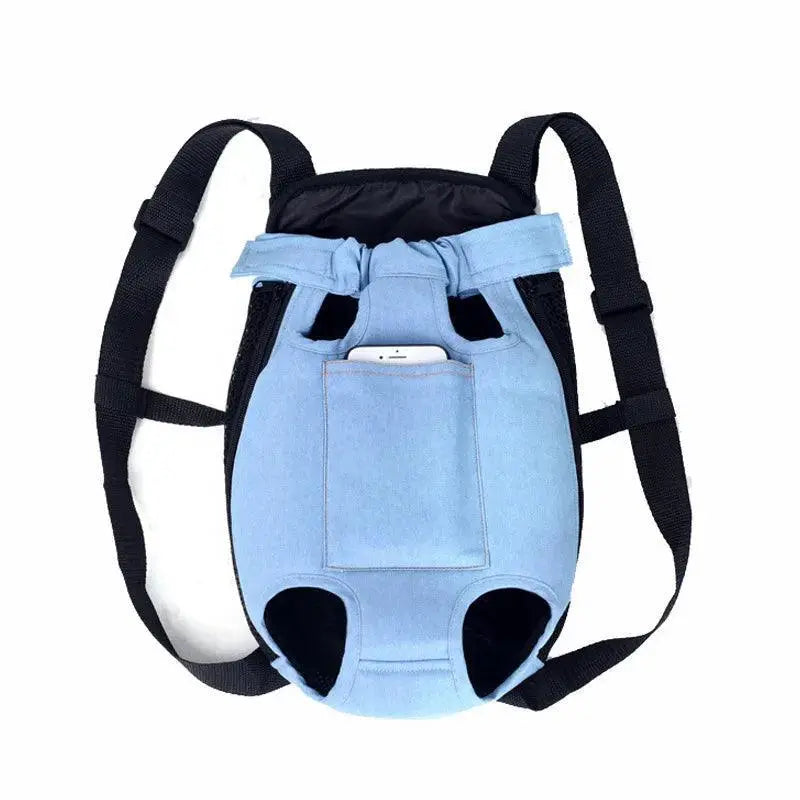 Denim Pet Backpack For Small Dogs Stylish Carrier Bag