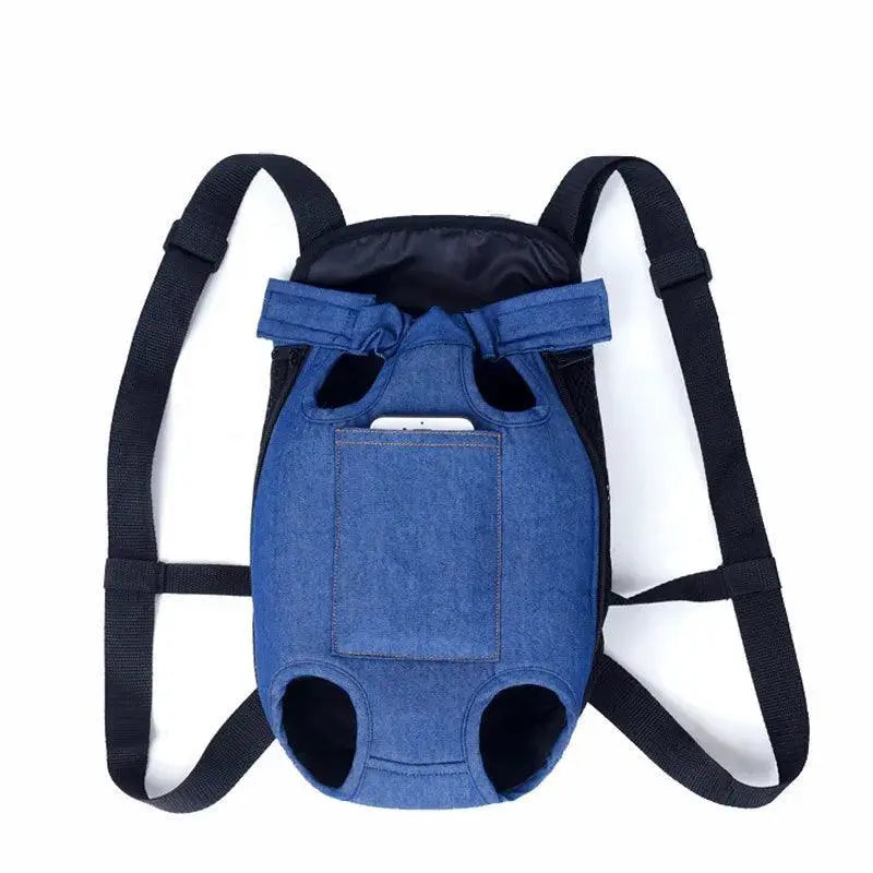 Denim Pet Backpack For Small Dogs Stylish Carrier Bag