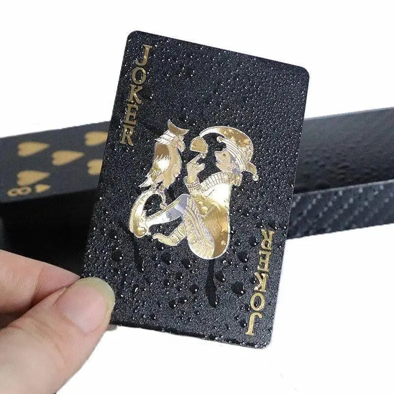 Luxury Black Gold Waterproof Playing Cards For Game Nights