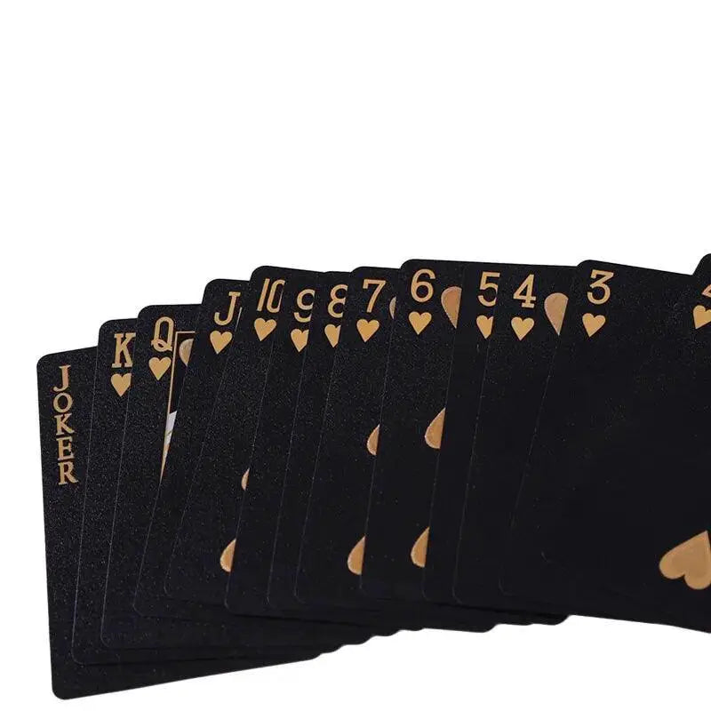 Luxury Black Gold Waterproof Playing Cards For Game Nights
