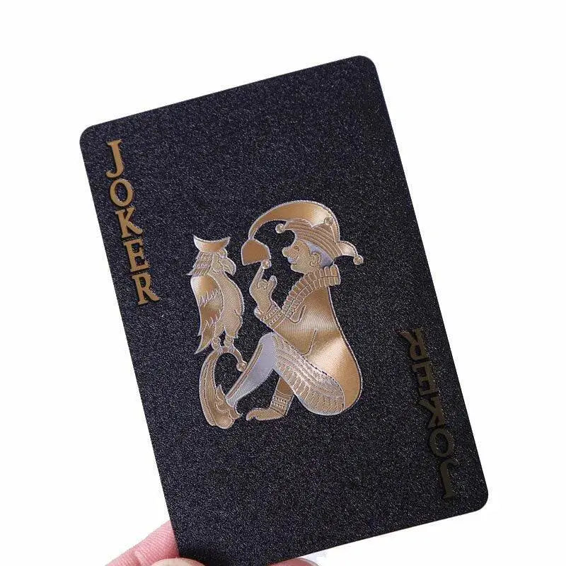 Luxury Black Gold Waterproof Playing Cards For Game Nights