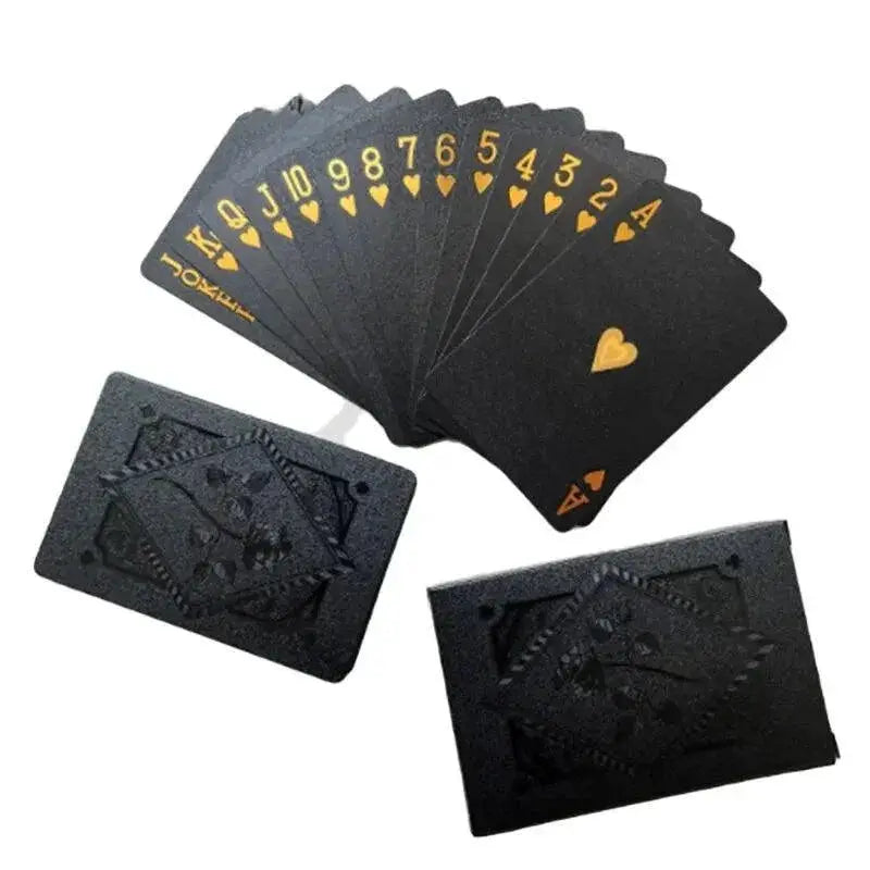 Luxury Black Gold Waterproof Playing Cards For Game Nights