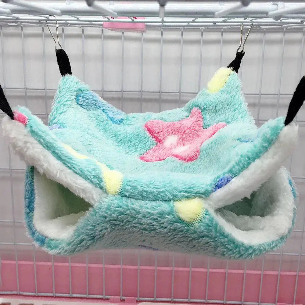 Double Thick Plush Hamster Hammock Cozy Retreat For Pets
