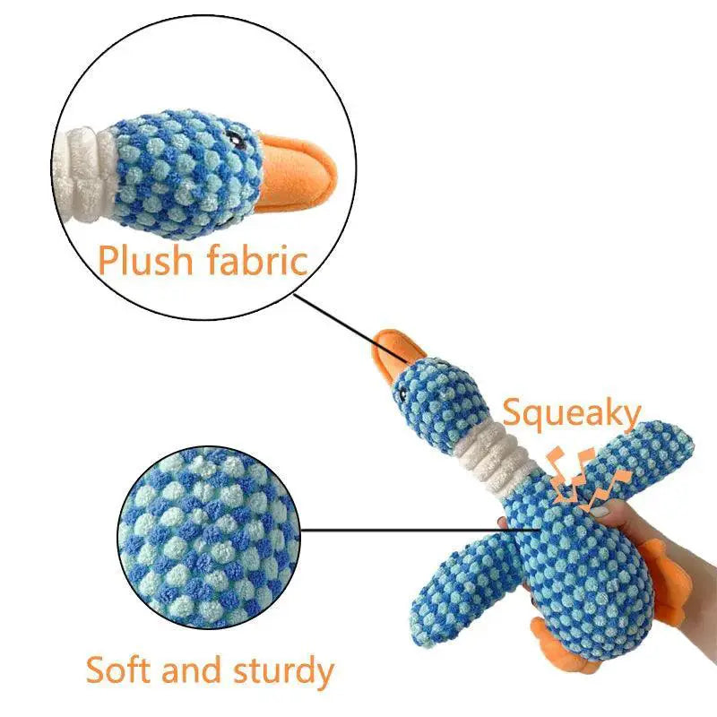Duck Plush Toy Interactive Squeaker For Dogs Playtime Fun