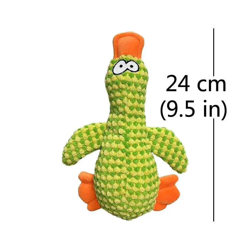 Duck Plush Toy Interactive Squeaker For Dogs Playtime Fun