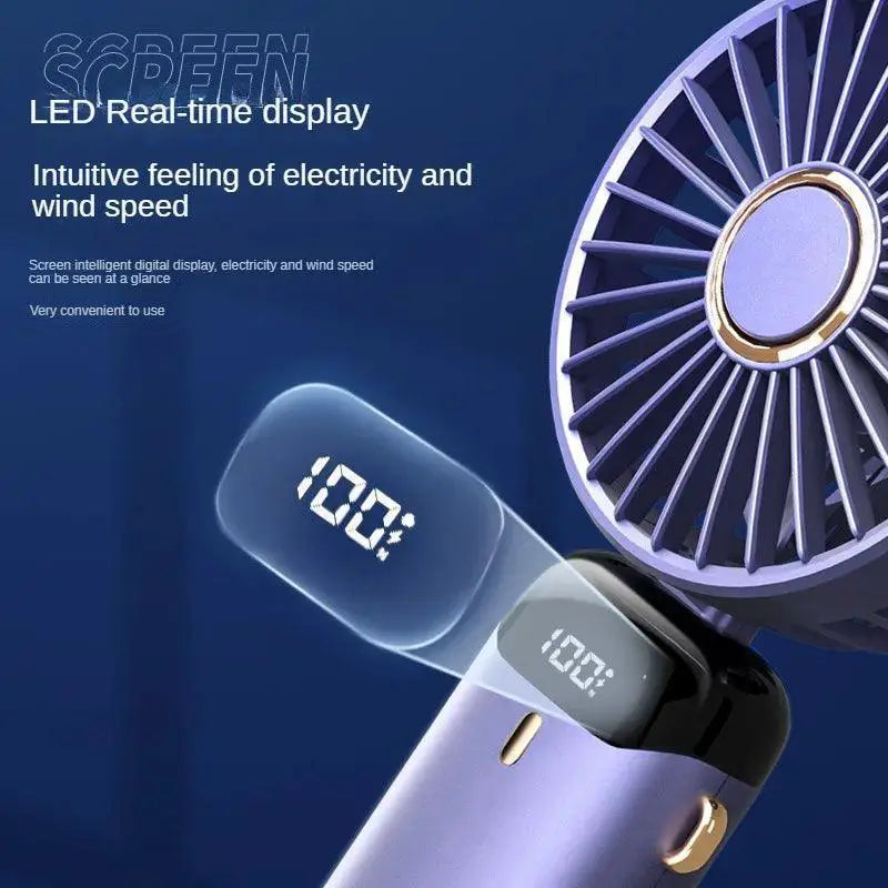 Handheld Mini Fan Portable Cooling With Five Speeds