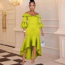 Elegant Off Shoulder Plus Size Party Dress Chic Glam Spring