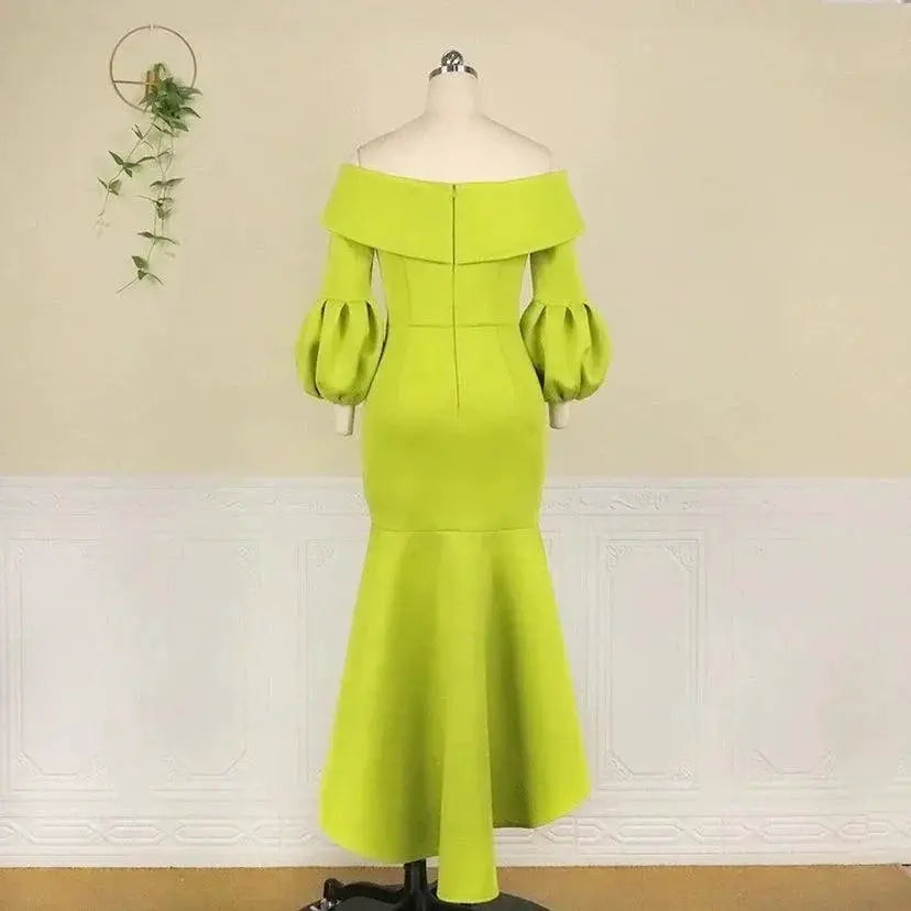 Elegant Off Shoulder Plus Size Party Dress Chic Glam Spring