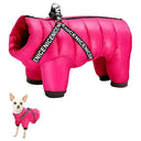 Warm Waterproof Dog Jacket With Harness