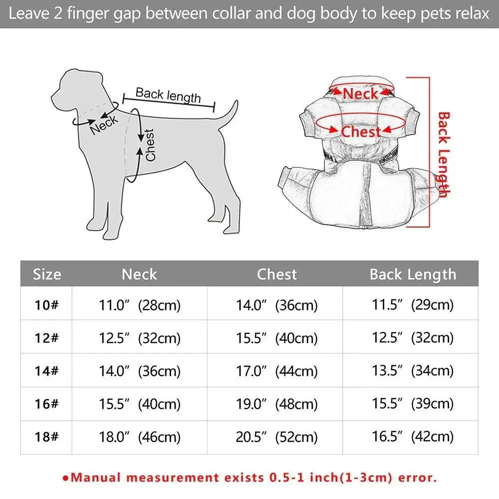 Hooded Winter Dog Jacket Stylish Waterproof Harness for Dogs
