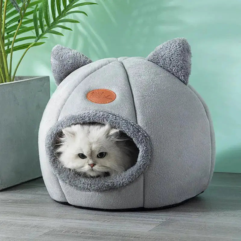 Cozy Cotton Cat Bed Deluxe Winter House For Feline Comfort