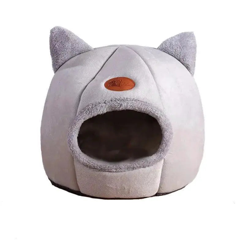 Cozy Cotton Cat Bed Deluxe Winter House For Feline Comfort