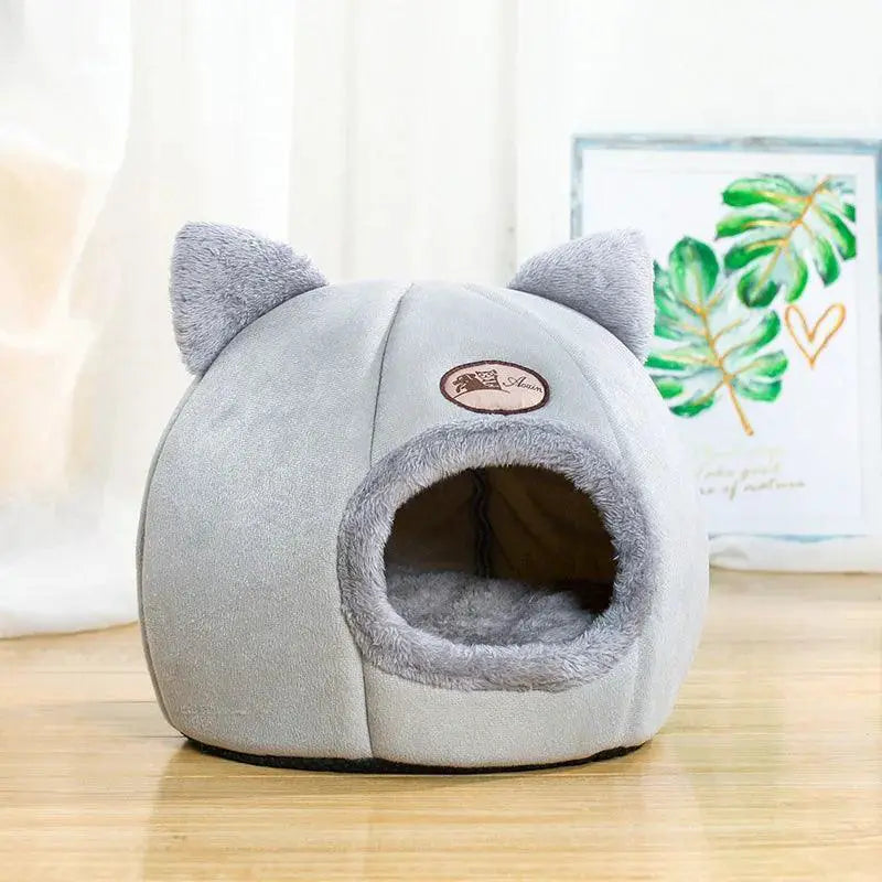 Cozy Cotton Cat Bed Deluxe Winter House For Feline Comfort