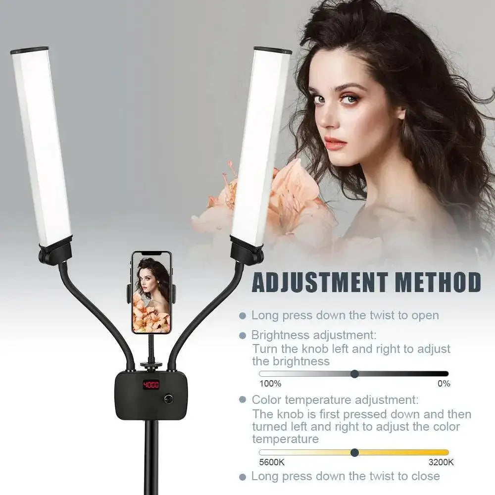 Portable Adjustable LED Light Kit for Photography and Video