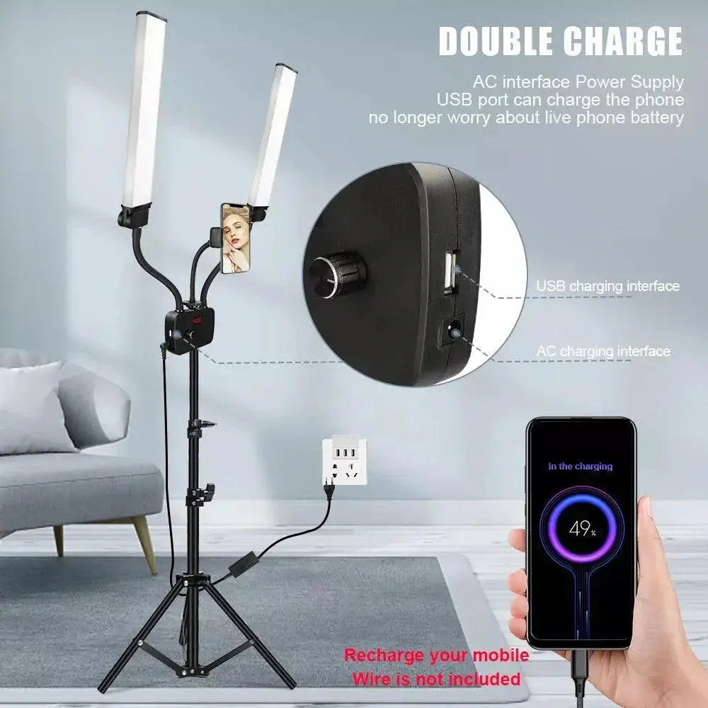 Portable Adjustable LED Light Kit for Photography and Video