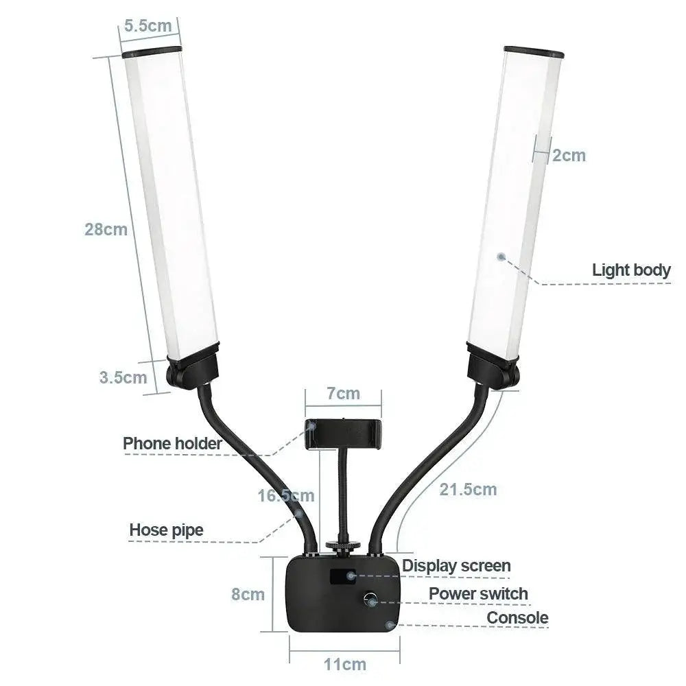 Portable Adjustable LED Light Kit for Photography and Video