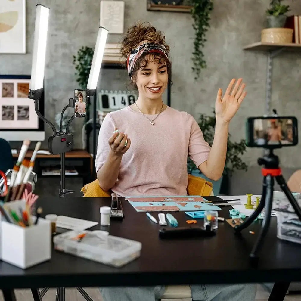 Portable Adjustable LED Light Kit for Photography and Video